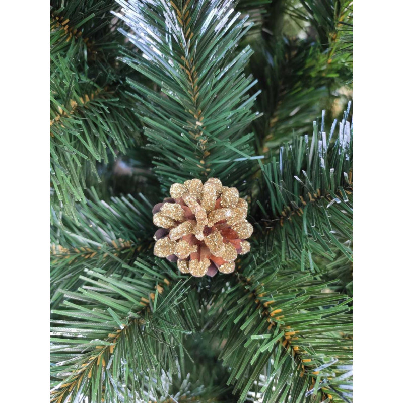 Ялинка штучна Кармен золото з шишками і перлами 2.5 м
