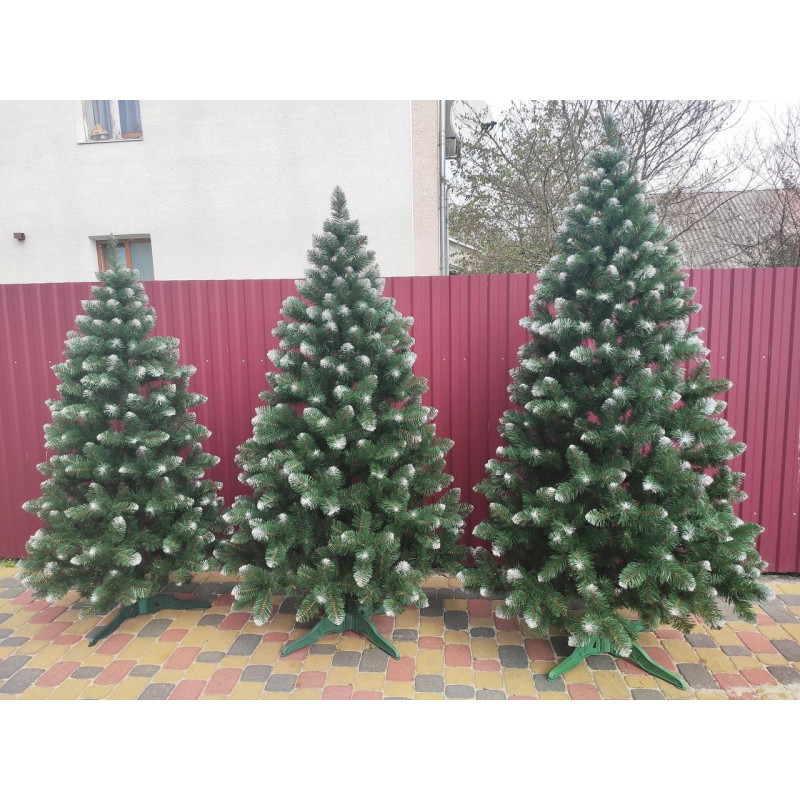 Ялинка штучна Снігова Королева з білими кінчиками новорічна 1.3 м