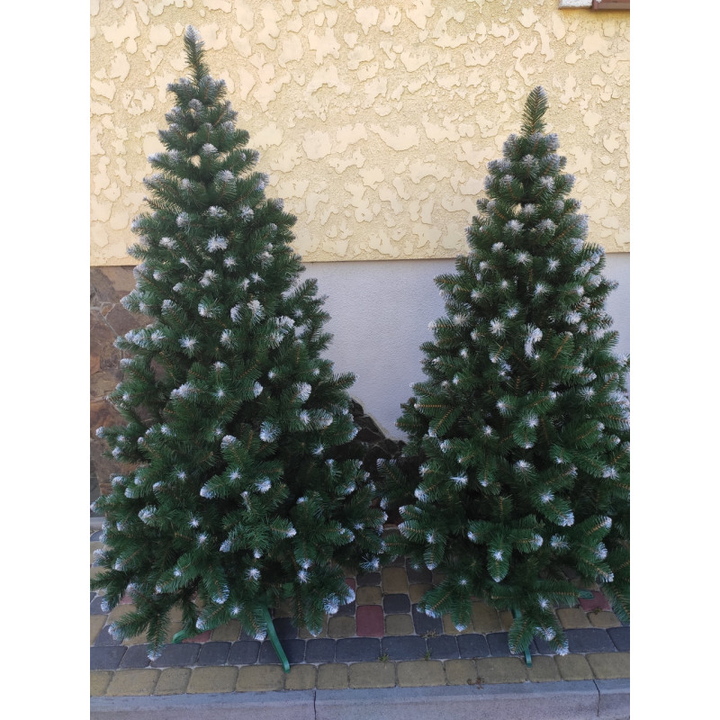 Ялинка штучна Снігова Королева з білими кінчиками новорічна 1.3 м