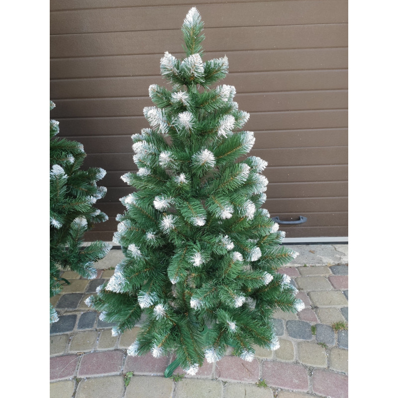 Ялинка штучна Снігова Королева з білими кінчиками новорічна 1.3 м