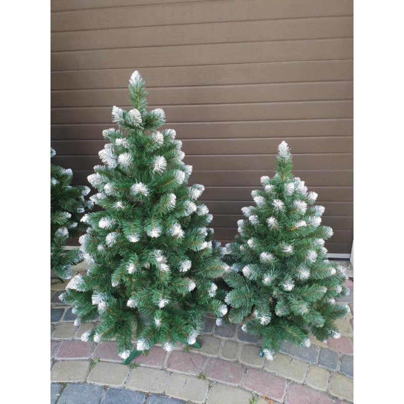 Ялинка штучна Снігова Королева з білими кінчиками новорічна 1.3 м