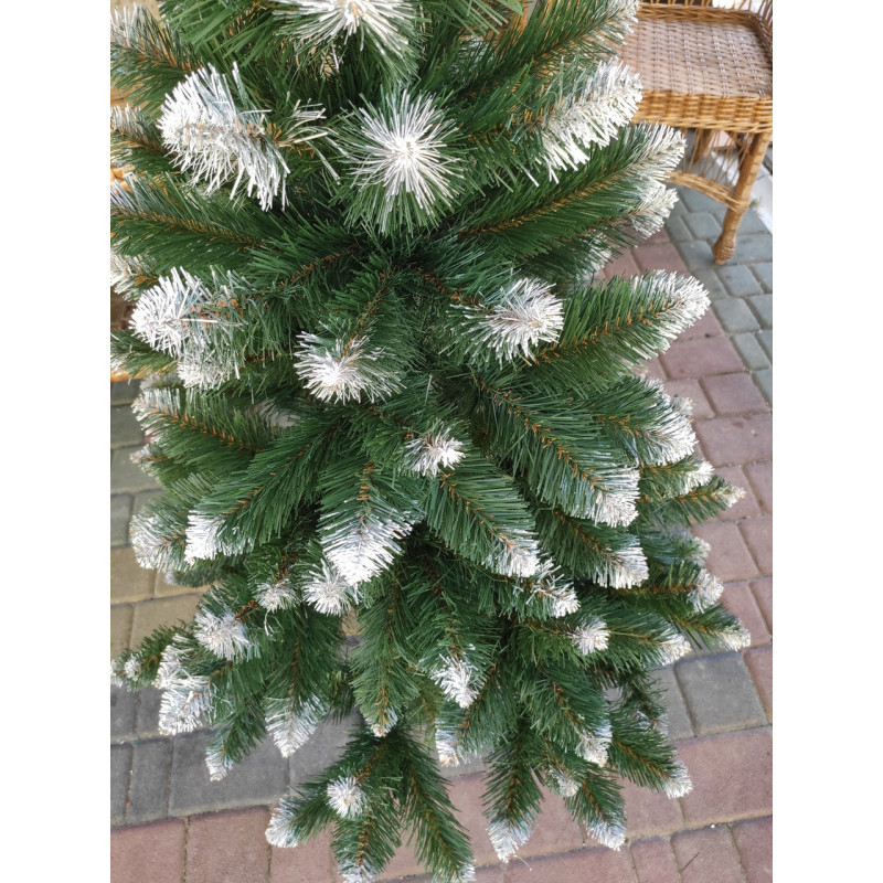 Ялинка штучна Снігова Королева з білими кінчиками новорічна 1.5 м
