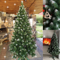 Ялинка штучна Снігова Королева з білими кінчиками новорічна 1.5 м