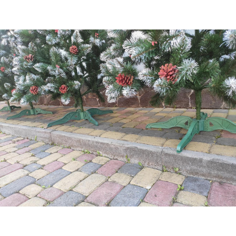 Ялинка штучна Кармен з калиною і шишками 1.5 м