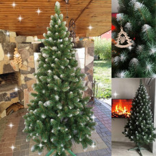 Ялинка штучна Снігова Королева з білими кінчиками новорічна 2.2 м