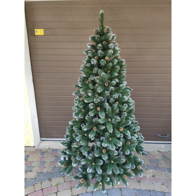 Ялинка штучна Кармен золото з шишками і перлами 1.5 м