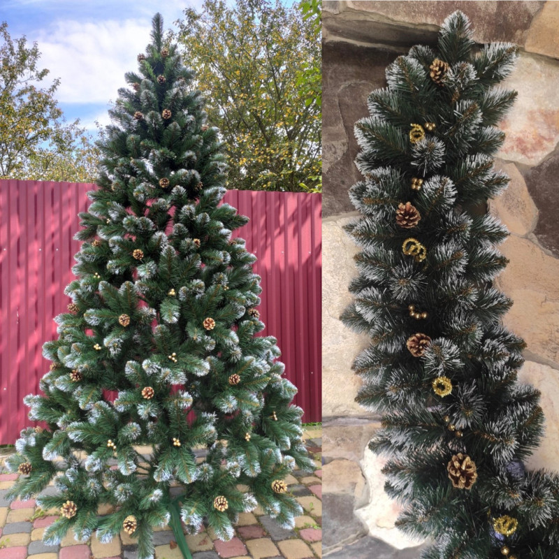 Ялинка штучна Кармен золото з шишками і перлами 1.5 м