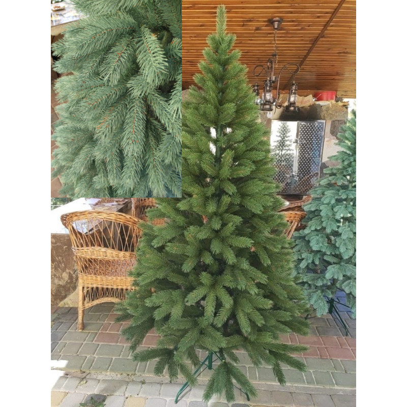 Ялинка штучна лита Буковельська зелена 2.1 м