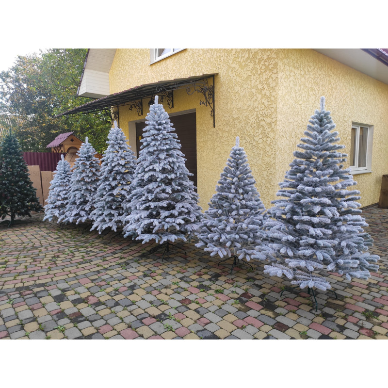 Ялинка штучна лита Буковельська засніжена 2.3 м