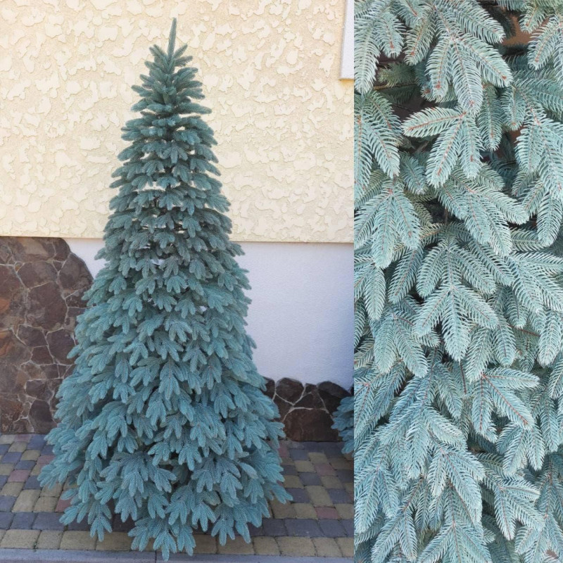 Ялинка штучна Швейцарська лита блакитна 2.3 м