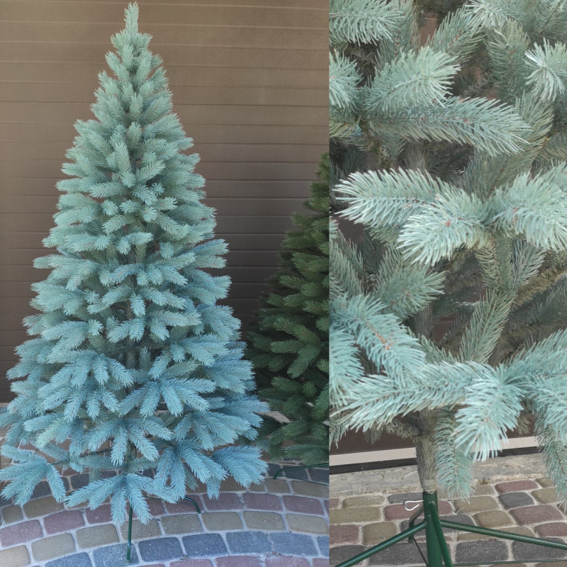Ялинка штучна лита Буковельська блакитна 1.8 м