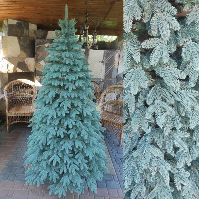 Ялинка штучна Швейцарська лита блакитна 2.5 м