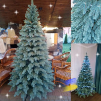 Ялинка штучна Преміум лита блакитна 2.1 м