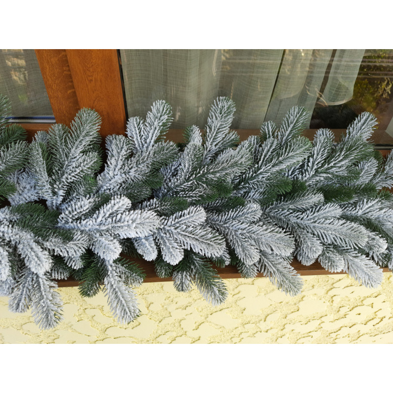 Гірлянда хвойна лита Елітна засніжена 1м