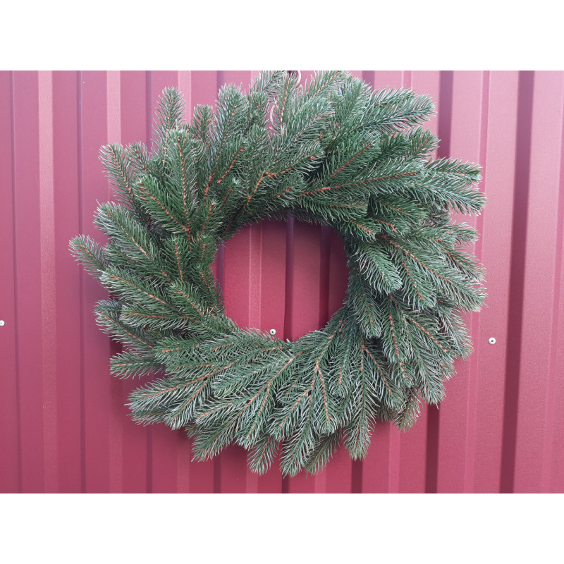 Новорічний вінок литий Елітний зелений 50см 