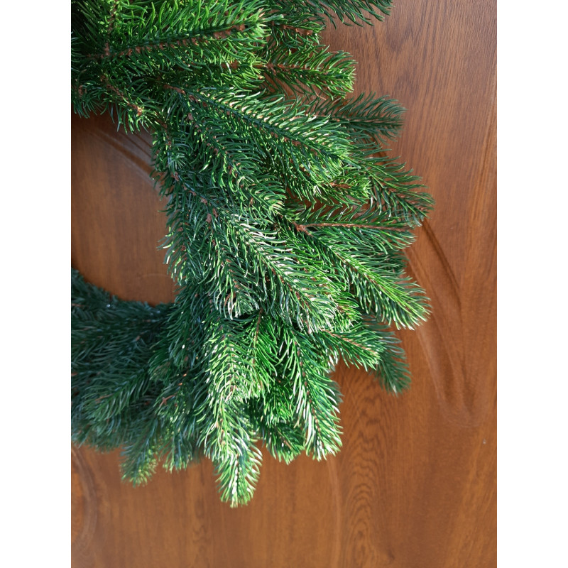 Новорічний вінок литий Елітний зелений 50см 