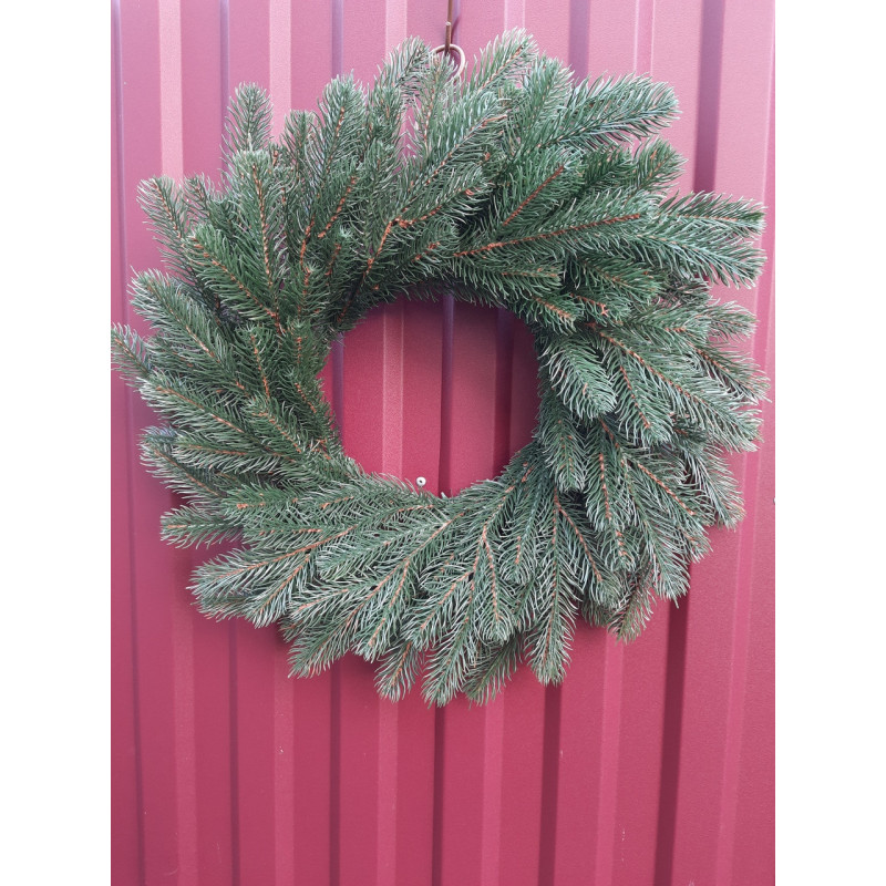 Новорічний вінок литий Елітний зелений 50см 