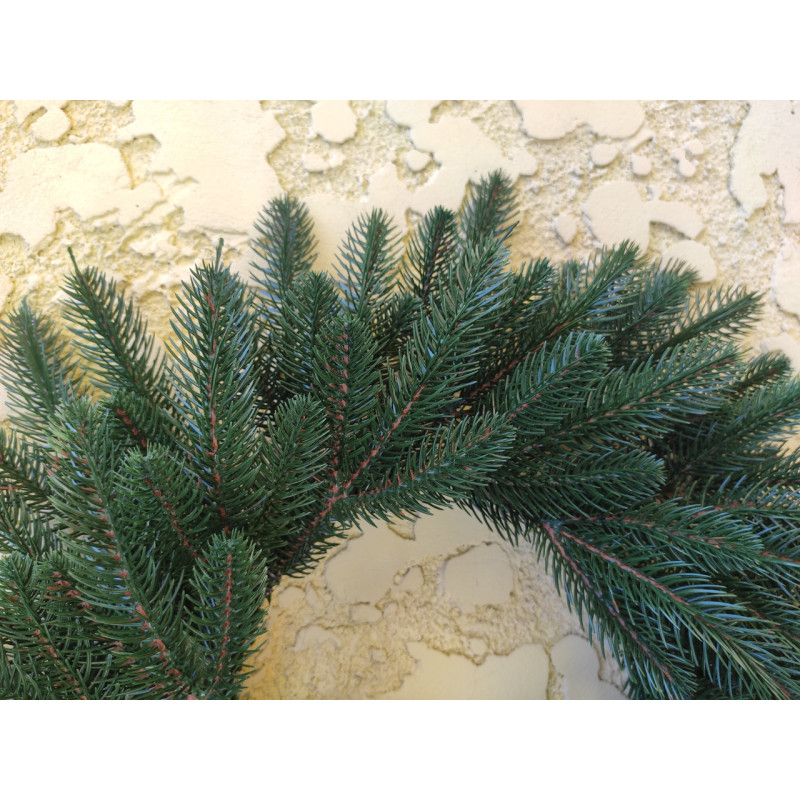 Новорічний вінок литий Преміум зелений 55см