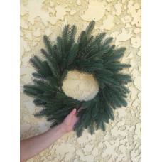 Новорічний вінок литий Преміум зелений 55см