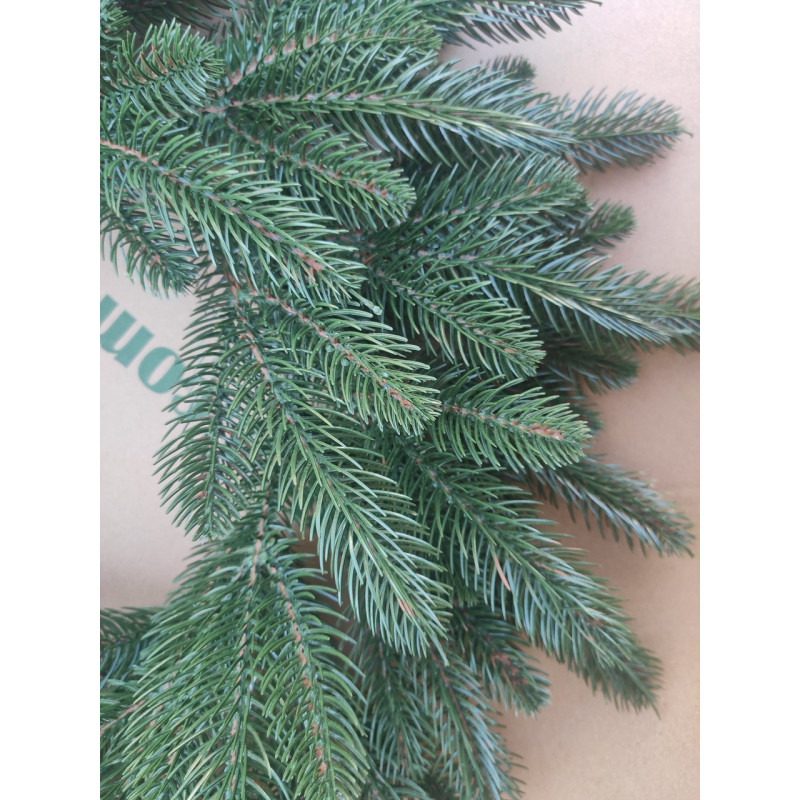 Новорічний вінок литий Преміум зелений 55см