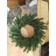 Новорічний вінок литий Преміум зелений 55см