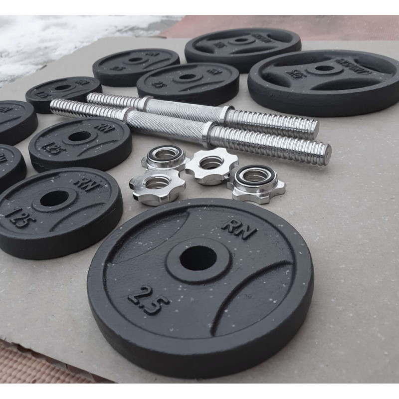 Металлические наборные гантели 2 по 11 кг RN-Sport