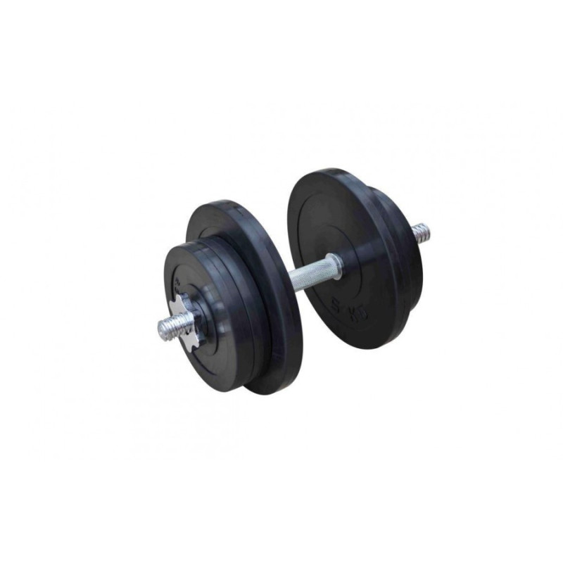 Разборная обрезиненная гантель 21 кг (RN_OD21)