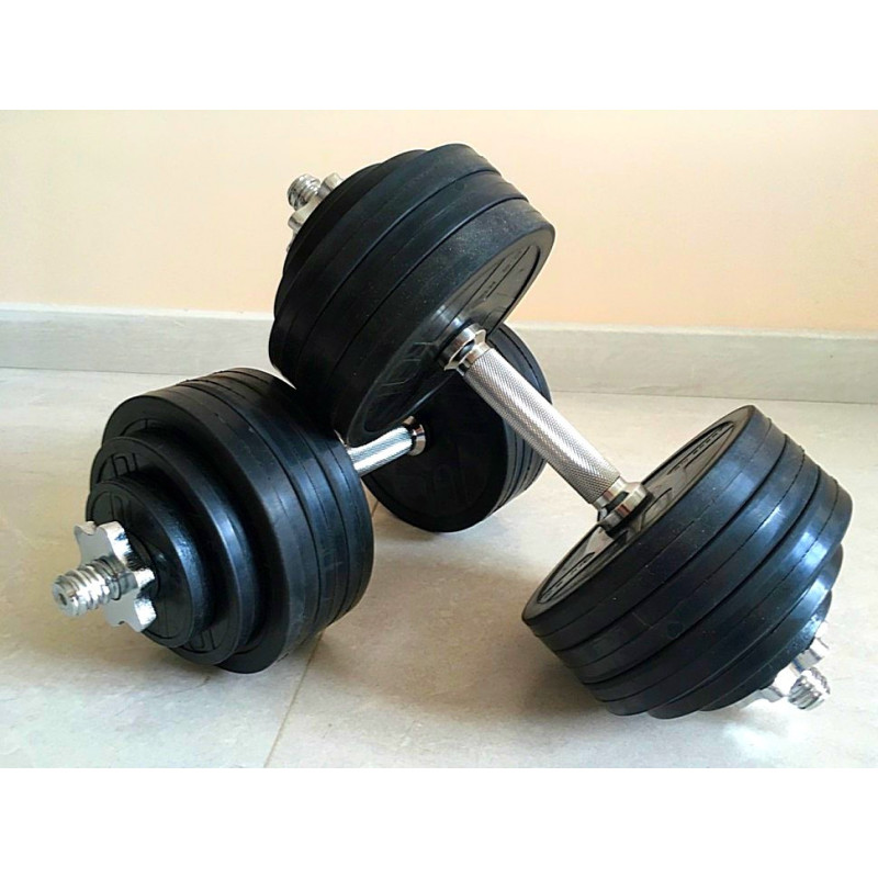 Обрезиненные гантели RN-Sport 2 по 16 кг (RN_OD2х16)