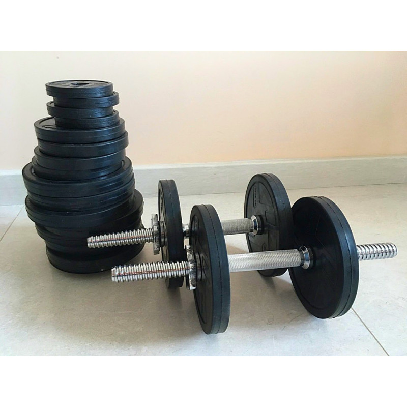 Обрезиненные гантели RN-Sport 2 по 16 кг (RN_OD2х16)