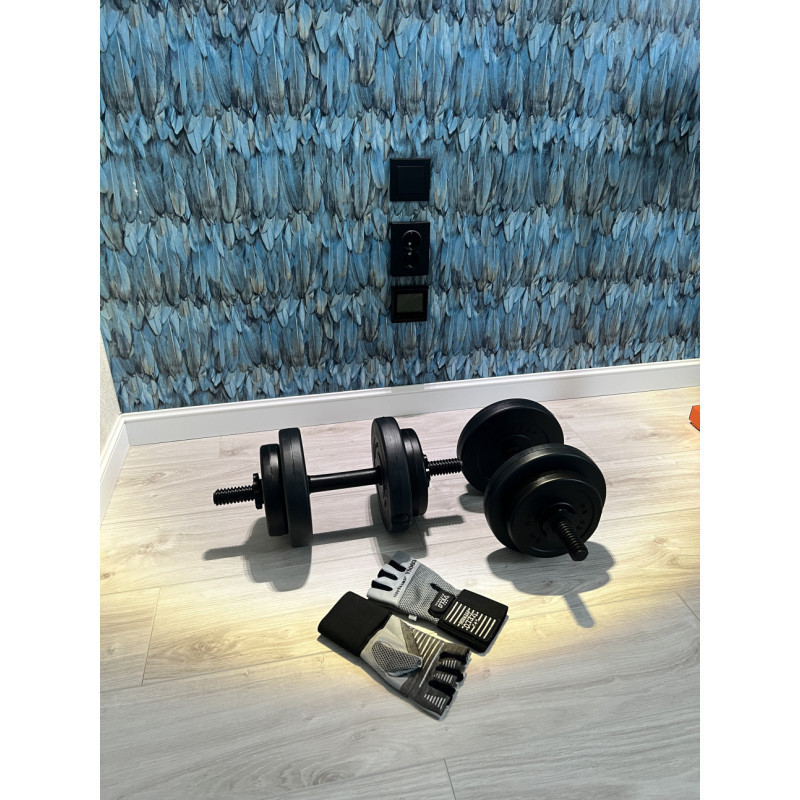 Две гантели по 20 кг + скакалка в подарок от RN-Sport