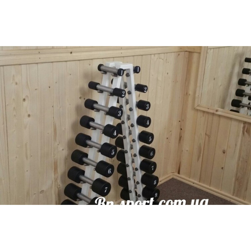 Гантельный ряд 1-10 кг со стойкой