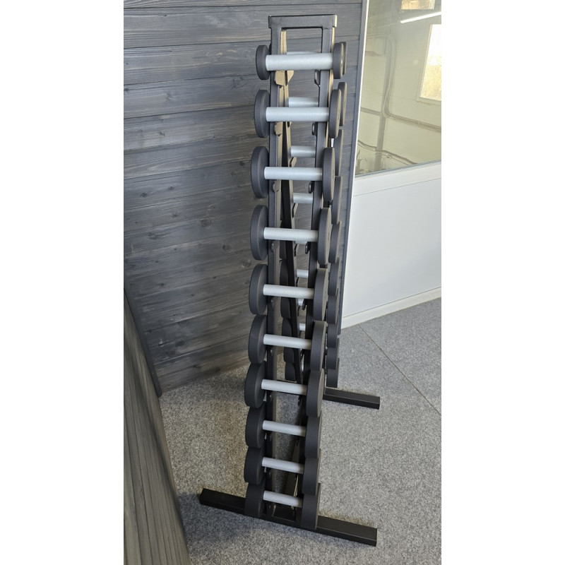 Ряд гантельный RN-Sport BLACK 1-10 кг со стойкой