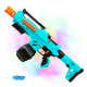 Мощный Гель Бластер на Орбизах 2 Режима SKD Rhino Премиум Качества с Электрической Подачей Шариков и Большим Барабаном Для Подростков и Взрослых CS002 Голубой