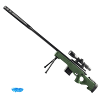 Снайперская Винтовка AWM 116 см Электрическая на Орбизах с Оптическим Прицелом Глушителем Сошками и Подарочной Коробкой для Детей и Подростков BB Sand