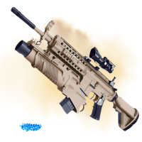 Орбибольный Автомат M4S Гель Бластер на Орбизах Премиум Класса BB c Подствольником Мощным Аккумулятором Складным Прикладом и Прицелом