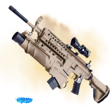 Орбибольный Автомат M4S Гель Бластер на Орбизах Премиум Класса BB c Подствольником Мощным Аккумулятором Складным Прикладом и Прицелом