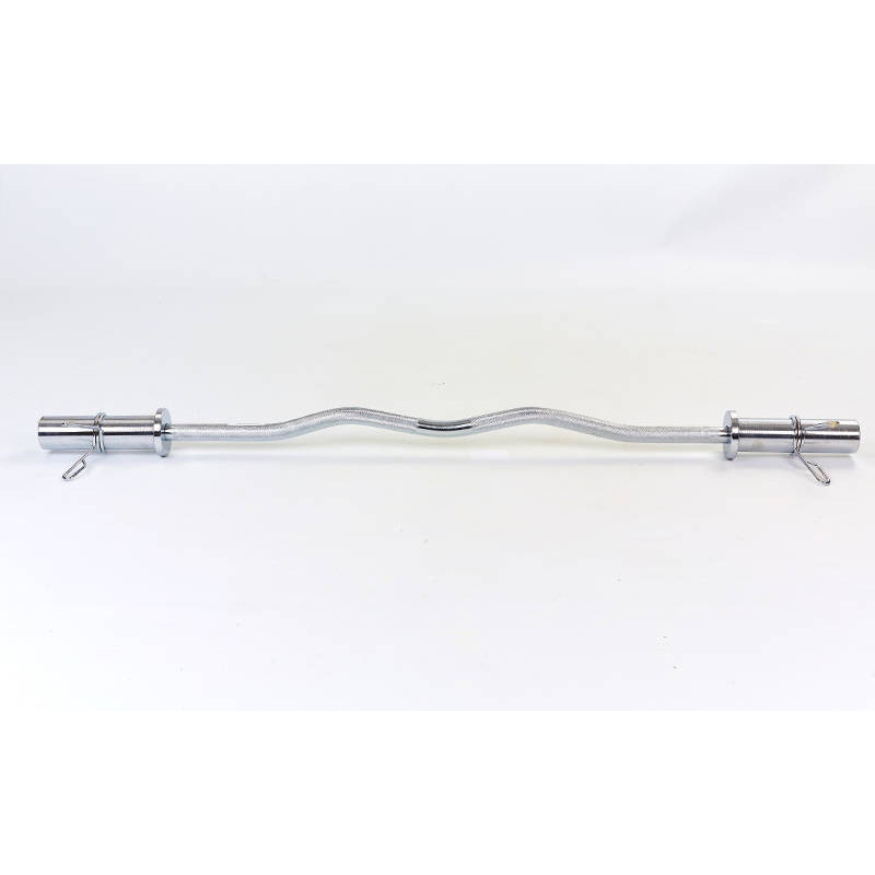 Олимпийский W гриф с замками, слабоизогнутый, 120 см - 50 мм.