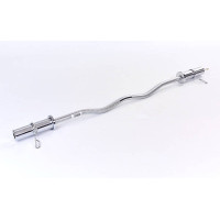 Олимпийский W гриф с замками, слабоизогнутый, 120 см - 50 мм.