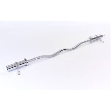 Олимпийский W гриф с замками, слабоизогнутый, 120 см - 50 мм.