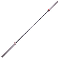 Гриф для штанги Олимпийский профессиональный для Кроссфита Zelart TA-7234 (l-2,20м, гр.d-28мм,20кг, нагрузка до 680кг, 6 подшип.с латунной втулкой)OB8