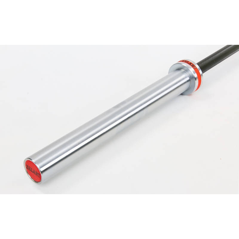 Гриф для штанги Олимпийский профессиональный для Кроссфита Zelart TA-7245 (l-2,20м, гр.d-28мм,20кг, нагрузка до 450кг, 4 подшипник с латунной втулкой)