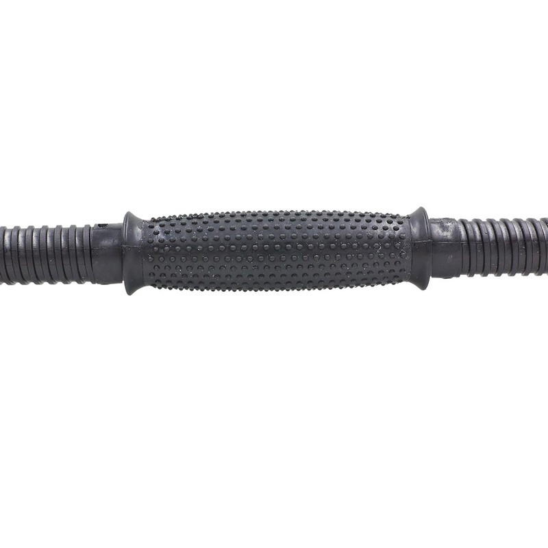 Гриф гантельный пластиковый с насечкой с замками SHUANG CAI SPORTS TA-80243-42 (TA-80257-42) (l-42, d-25мм, черный)