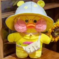 Мягкая Игрушка Утка Lalafanfan Сюзи Cafe Mimi Оригинал Лалафанфан Желтая в Шляпе