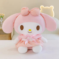 Велика М'яка Іграшка Куромі My Melody Плюшева з Аніме з Бантиком у Рожевій Сукні 70 см