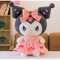 Плюшевая Аниме Игрушка Мягкая Куроми в Розовом Платье Hello Kitty 30 см
