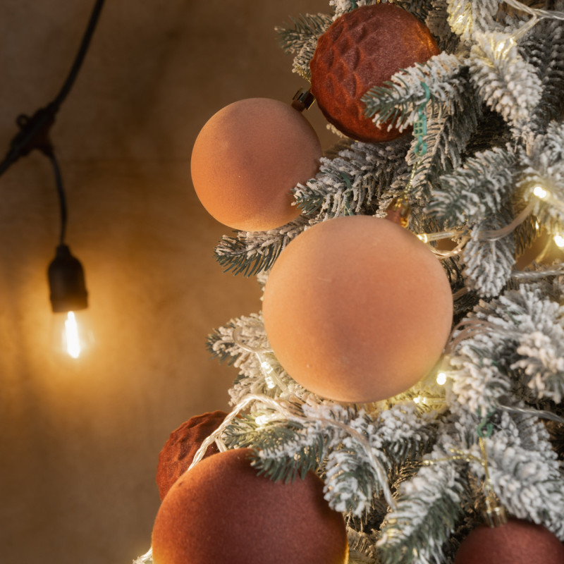 Набір іграшок ялинкових Оксамит 40шт Бежево-коричневий