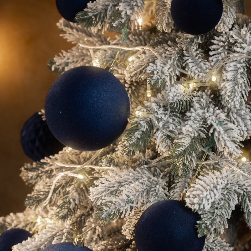 Набір іграшок ялинкових Оксамит 40шт Джинсовий