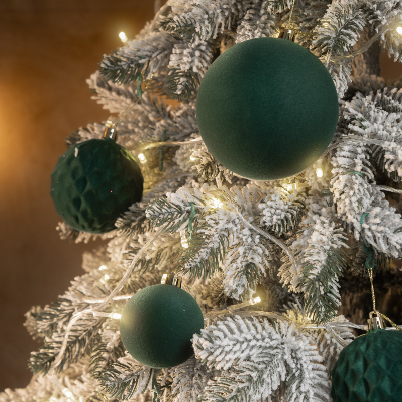 Набір іграшок ялинкових Оксамит 40шт Смарагдовий