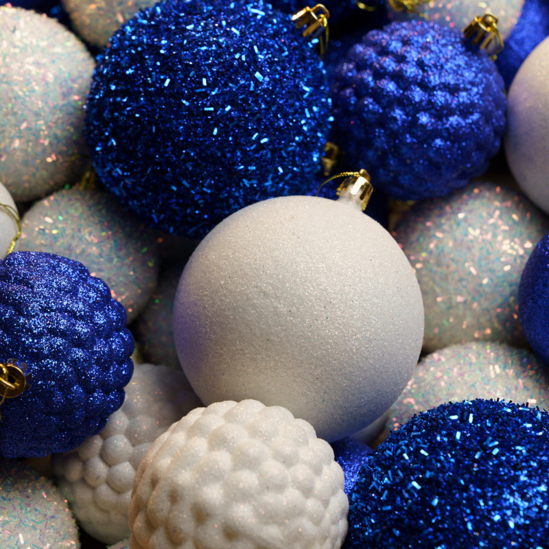 Набір іграшок ялинкових Блиск 40 шт Синій