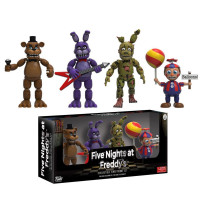 Коллекция Фигурок Five Nights at Freddy’s Фредди Бонни Спрингтрап Балун Бой Набор Фредди из 4 Персонажей в Подарочной Упаковке